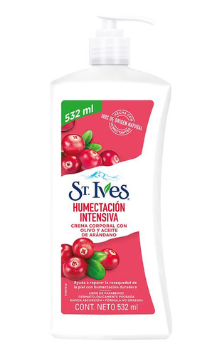 Crema Corporal St. Ives Humectación Intensiva 532ml 