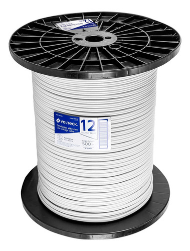 Carrete Cordon Duplex P/extension 2 X 12 Awg Volteck 40046 Color De La Cubierta Blanco