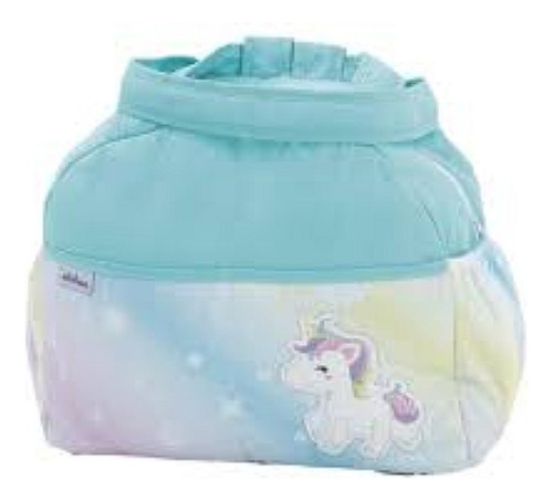 Pañalera Para Bebés Chiqui Mundo 2 En 1 Unicornio Color Celeste