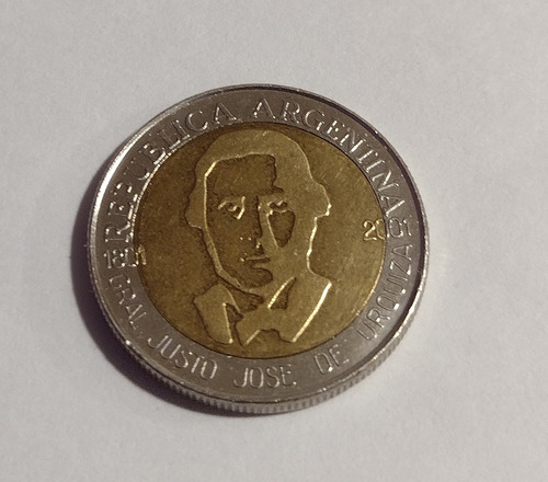 Moneda De Un Peso Conmemorativa Gral. Urquiza Año 2001