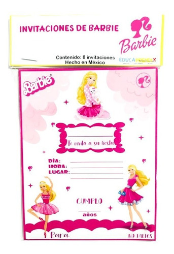 Invitaciones Para Fiestas Barbie