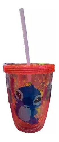 Vaso Con Bombilla Cambia Color-original Disney Stich Premium