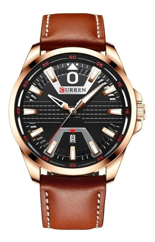 Relógio Masculino Curren Analógico Casual Pulseira De Couro