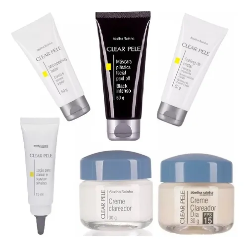 Kit 2 Creme Facial Clareador Dia Com FPS-15 Clear Pele Abelha Rainha 30g
