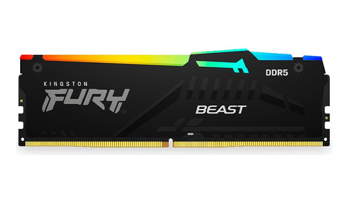 Memoria Ram Kingston Fury Beast Black Rgb 32gb Ddr5 5200mt/s