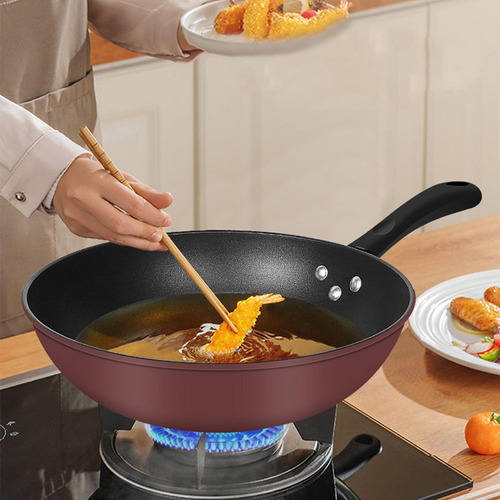 Sartén Wok Para Saltear Con Tapa Fácil De Montar Cocina De