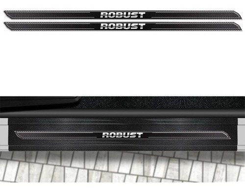 Kit Adesivos Saveiro Robust 17/19 Preto + Soleira Protetora