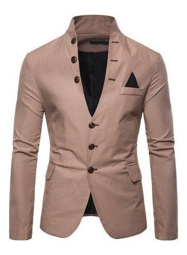 Blazer Slim Fit Blazer Slim Fit De Pescoço Alto For Homme [u