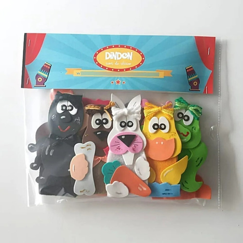 Imagen 1 de 1 de Titeres De Dedo De Animales - Pack Por 10 Unidades