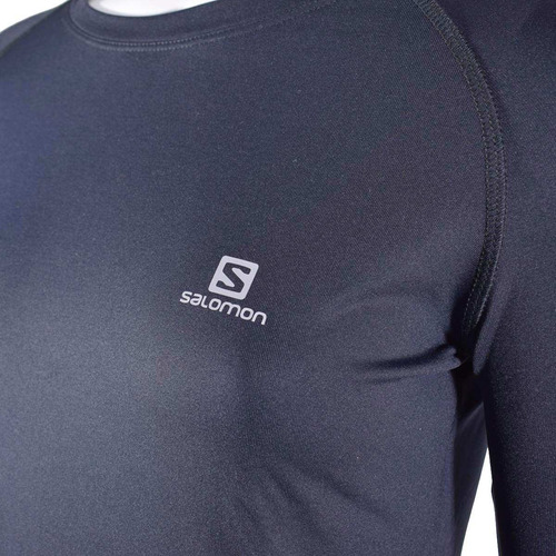 Remera Térmica Salomon Hybrid Ls Tee Mujer Negro