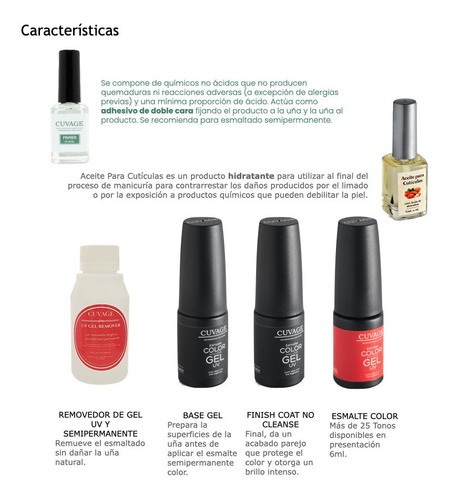 Imagen 3 de 4 de Kit Esmalte Semipermanete Completo Combo 9 Produtos