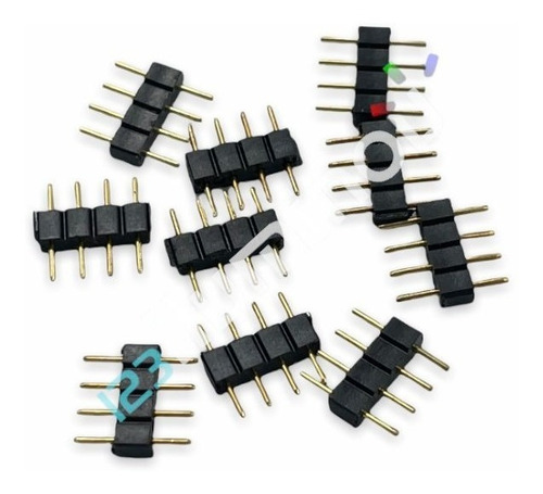 2 Conectores Emenda 4 Pinos Fita Led Rgb 3528 5050