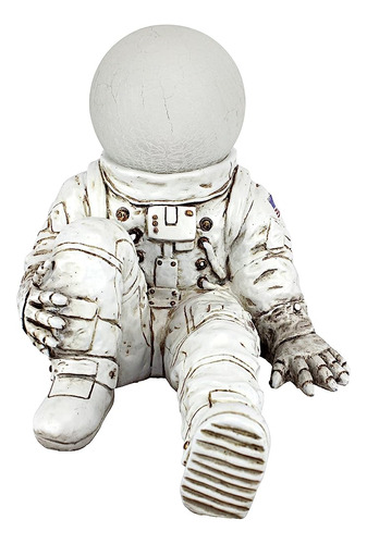 Diseño Toscano Astronauta A Gusto Escultura Iluminada, 11.5 