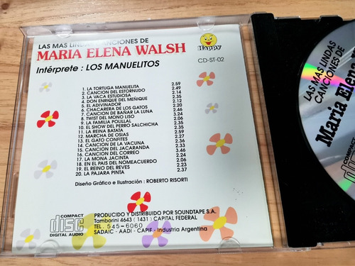 Tortuga Manuelita Las Más Lindas Canciones Maria Elena Walsh (Usado)