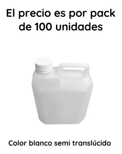 Imagen 7 de 10 de Bidones Plasticos 1 Litro Nuevo Natural Virgen X 100 Un.