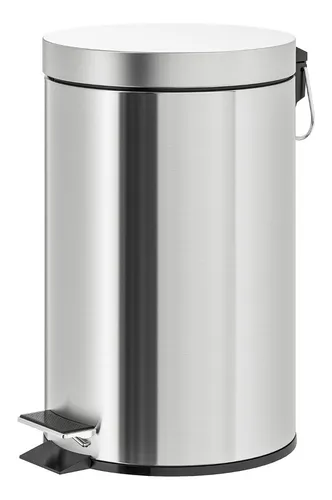 Tacho Basura A Pedal Cesto Acero Pulido 5 Lts 28x20 5