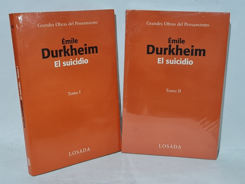 El Suicidio Émile Durkheim Editorial Losada 2 Tomos