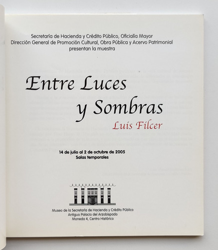 Luis Fílcer. Entre Luces Y Sombras (Usado)