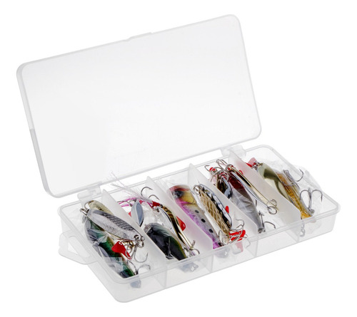 Caja De 33pcs Señuelos Trucha Bajo Crankbaits Conjunto Kit