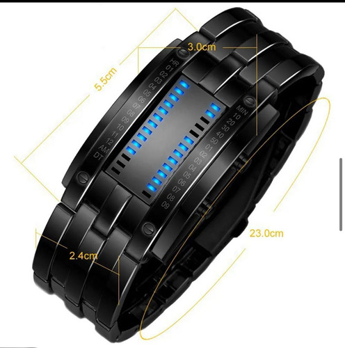 Reloj Led Watch Skemi Pulso Acero Display Led Sumergible 