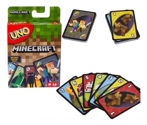 Juego De Cartas Minecraft Compatible Con Uno