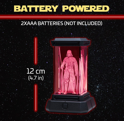 Darth Vader Luz Holográfica Starwars Coleccionable 12cm