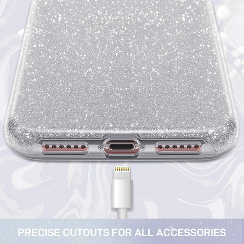 Milprox Glitter Fase Compatible Con iPhone SE 2022, iPhone 8