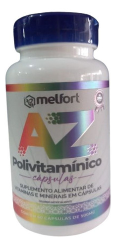 Polivitaminico Az, 60 Cap De 500mg C/u,compra 3 Flete Gratis