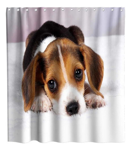 Lindo Perro Ducha Cortina Beagle Cachorro Mascota Tema ...