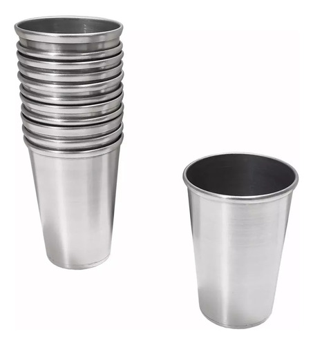 Set X20 Vasos Acero Inoxidable 250ml Camping Asado Vdp