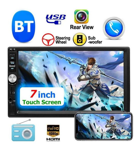 Autoestéreo 7012b Mirrorlink 2din Pantalla Touch Mp5