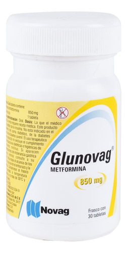 Glunovag Tableta 850 Mg, 30 Tabletas