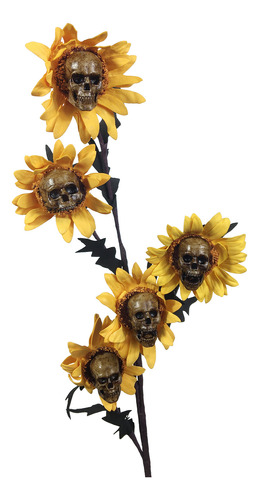 Q Creepy Skull Flowers Sunflower Skull Festival, Diciembre D