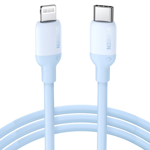 Cable Lightning Carga Rápida Usb Tipo C 1m Turquesa Ugreen