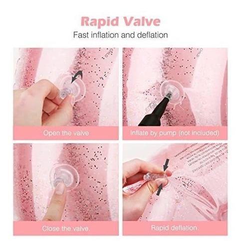 Salvavidas Inflable Color Amarillo Glitter Diametro De 120cm