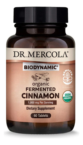 Suplemento Canela Fermentada Orgánica 1,000mg Dr Mercola