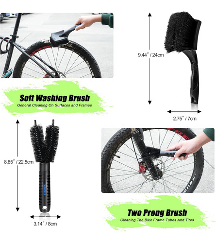 Xindell Kit De Limpieza De Bicicletas, 5 Cepillos De Limpiez