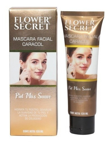 Mascarilla facial para piel normal Flower Secret Cuidado Facial Mascara facial caracol y 130mL