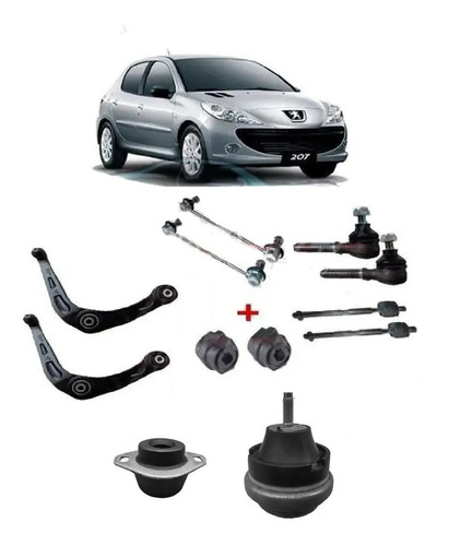 Kit Bandeja Balanca Bieleta Terminal Bucha Peugeot 206/207