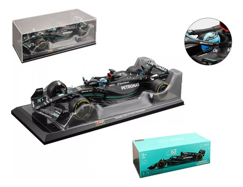 Formula 1 Mercedes Benz W14 George #63 Escala 1:24  - 23 Cm