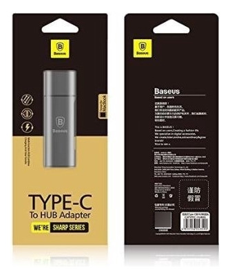 Hub Usb C Sharp Series Gris Oscuro Mini Portable - Baseus
