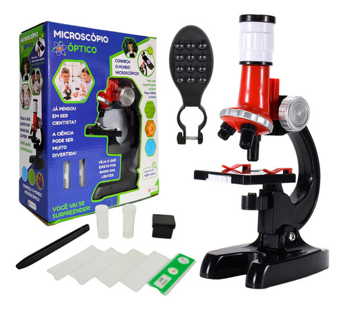 Microscópio Brinquedo Infantil Educativo 1200x Ciência