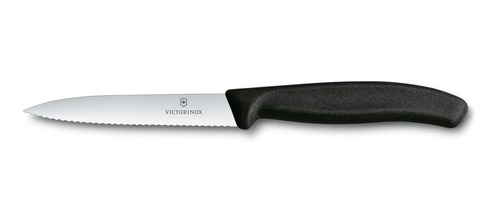 Cuchillo Mondador Victorinox  Dentado Negro 10cm - 6.7733