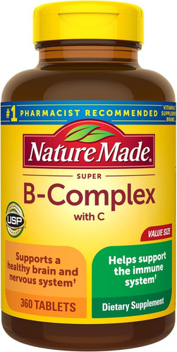 Complejo Super B Con Vitamina C Nature Made 360 Tabletas