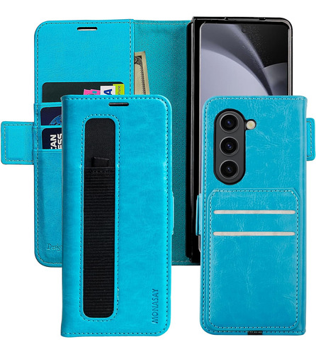 Funda Para Samsung Z Fold 5 Tipo Billetera Soporte S-pen -06