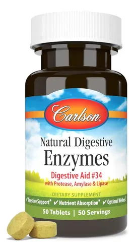 Enzimas Digestivas #34 Proteasa Amilasa Y Lipasa 50 Tab