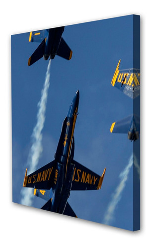 Cuadro 30x45cm Blue Angels Aviones Cielo Sky M4