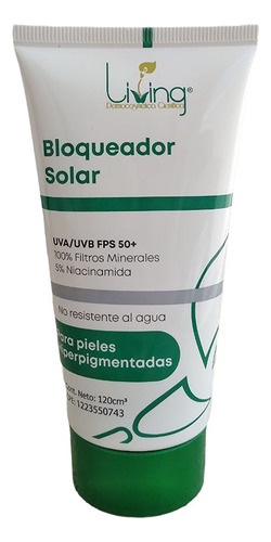 Bloqueador Solar Uva/uvb Fps 50+ 5% Niacinamida Marca Living