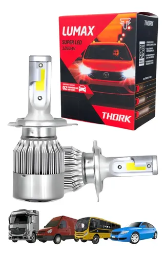 Par Super Led Carro 8000k H1 H3 H7 H4 H11 Hb4 Bivolt 12/24v