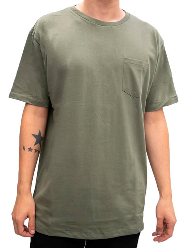 Remera Quiksilver Lifestyle Hombre Mc Pocket Verde Blw